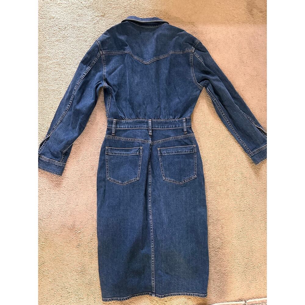 NWT Madewell Western Denim Midi Shirtdress Size 4 - Picture 7 of 10
